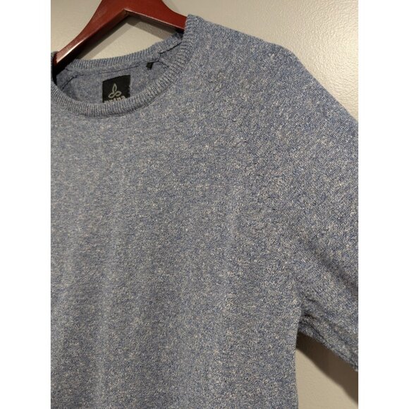 Prana Men's Marled Blue Long Sleeved Lightweight Sweater Crew Neck Size L - Picture 13 of 16